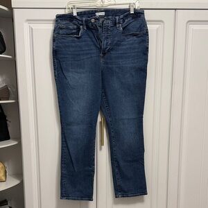Good American Dark Blue Cropped Jeans